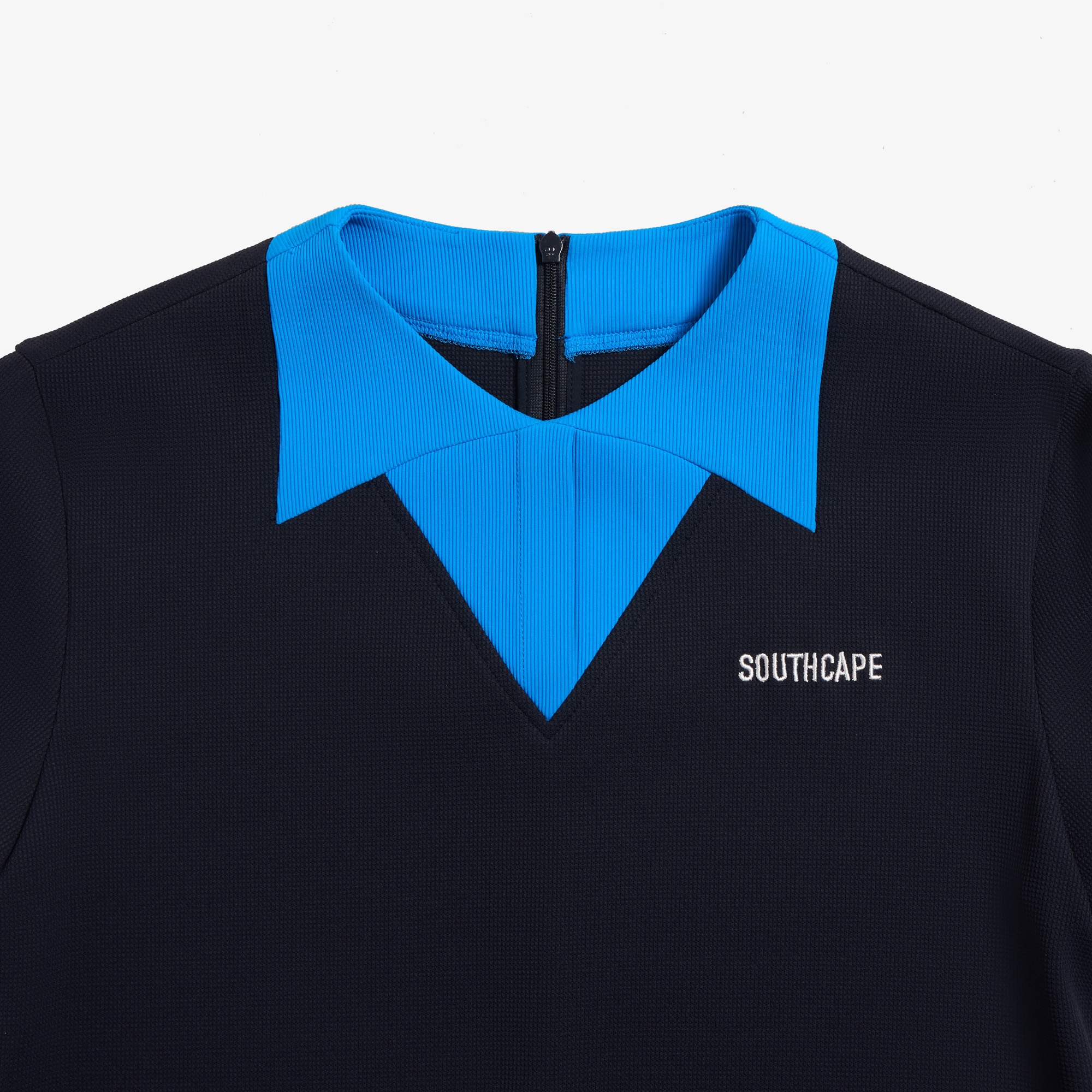 Contrast Collar Ribbed T-Shirt_DA
