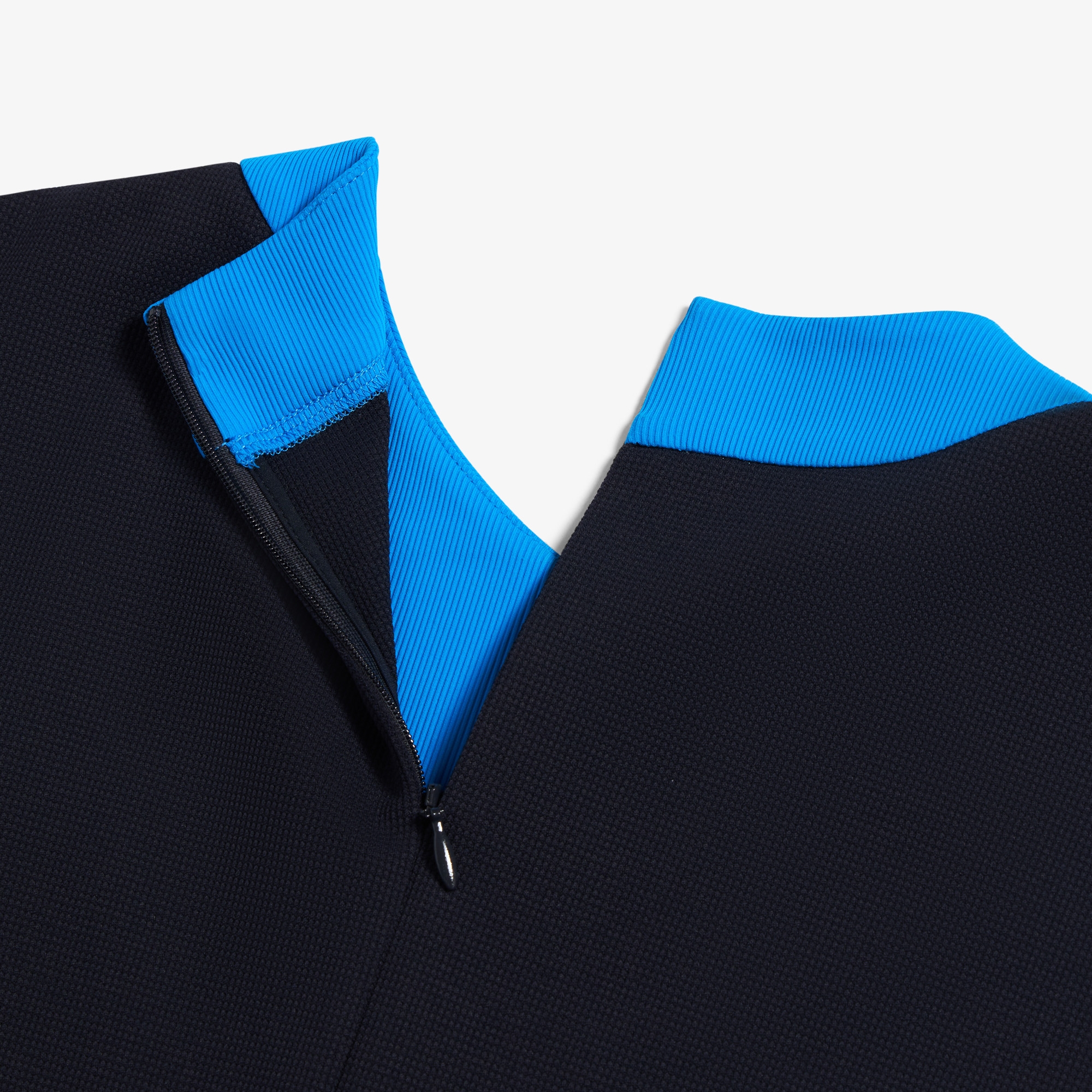 Contrast Collar Ribbed T-Shirt_DA