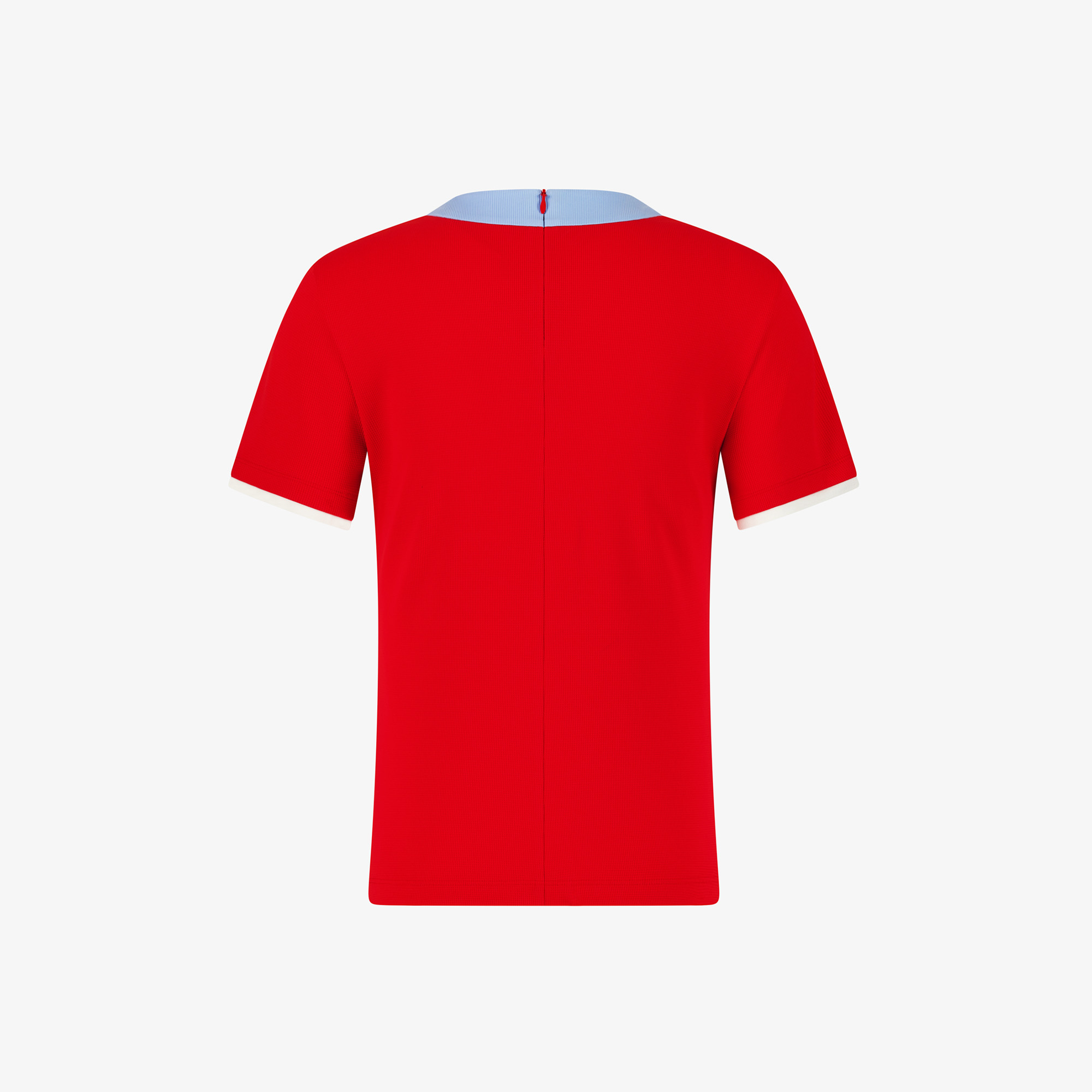 Contrast Collar Ribbed T-Shirt_RD