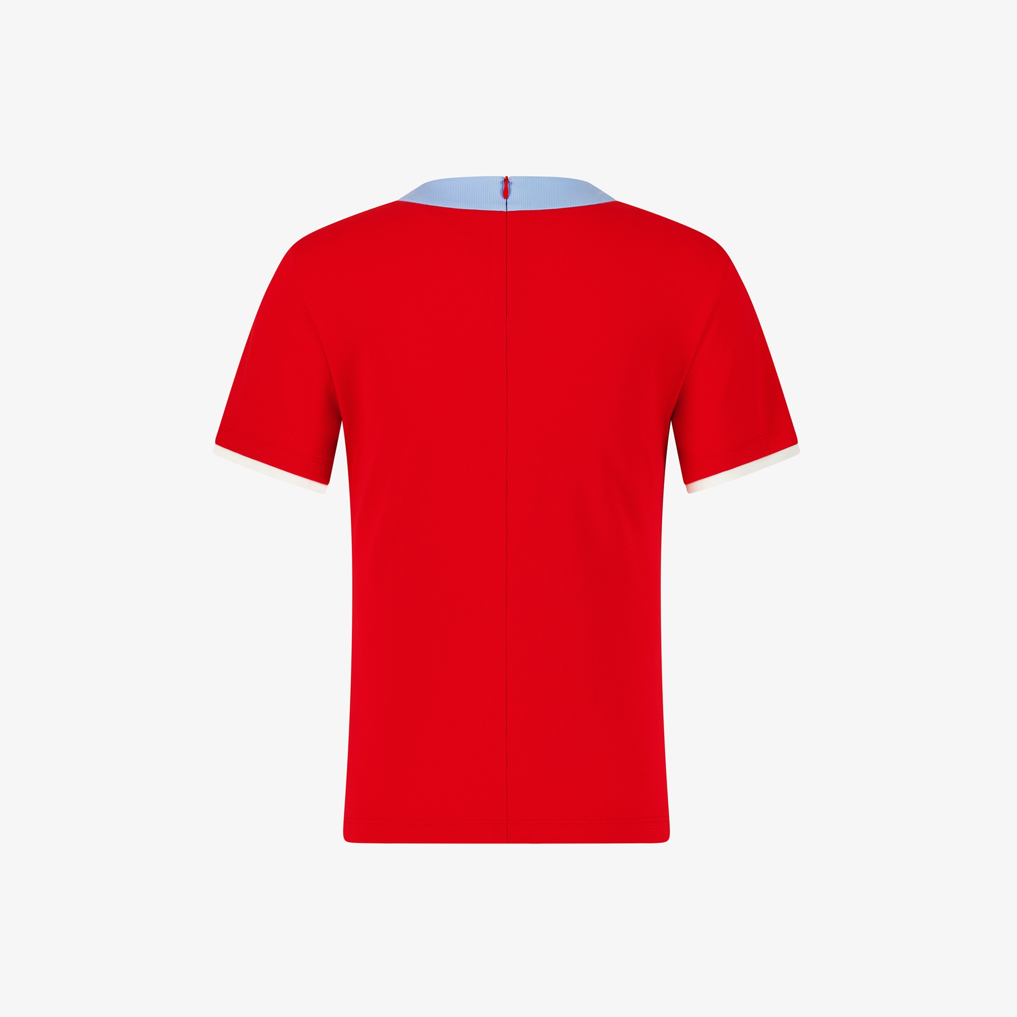 Contrast Collar Ribbed T-Shirt_RD