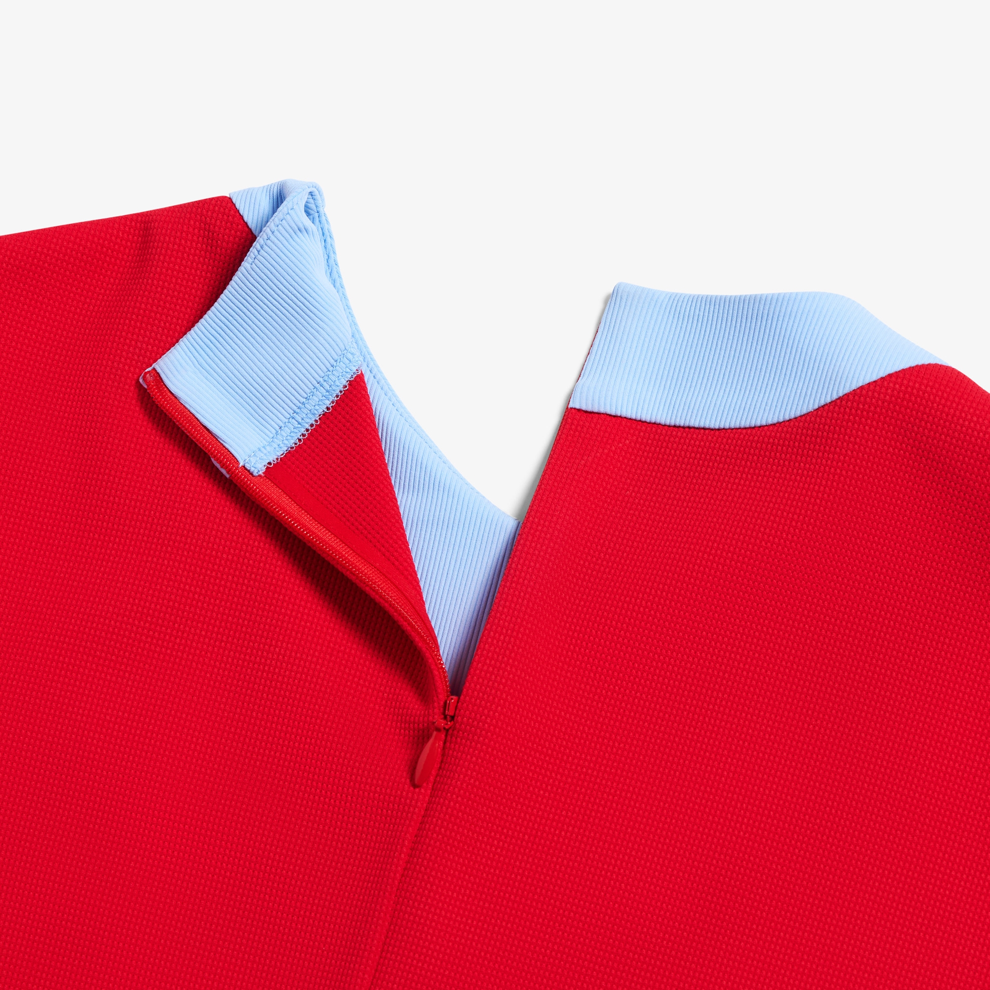 Contrast Collar Ribbed T-Shirt_RD