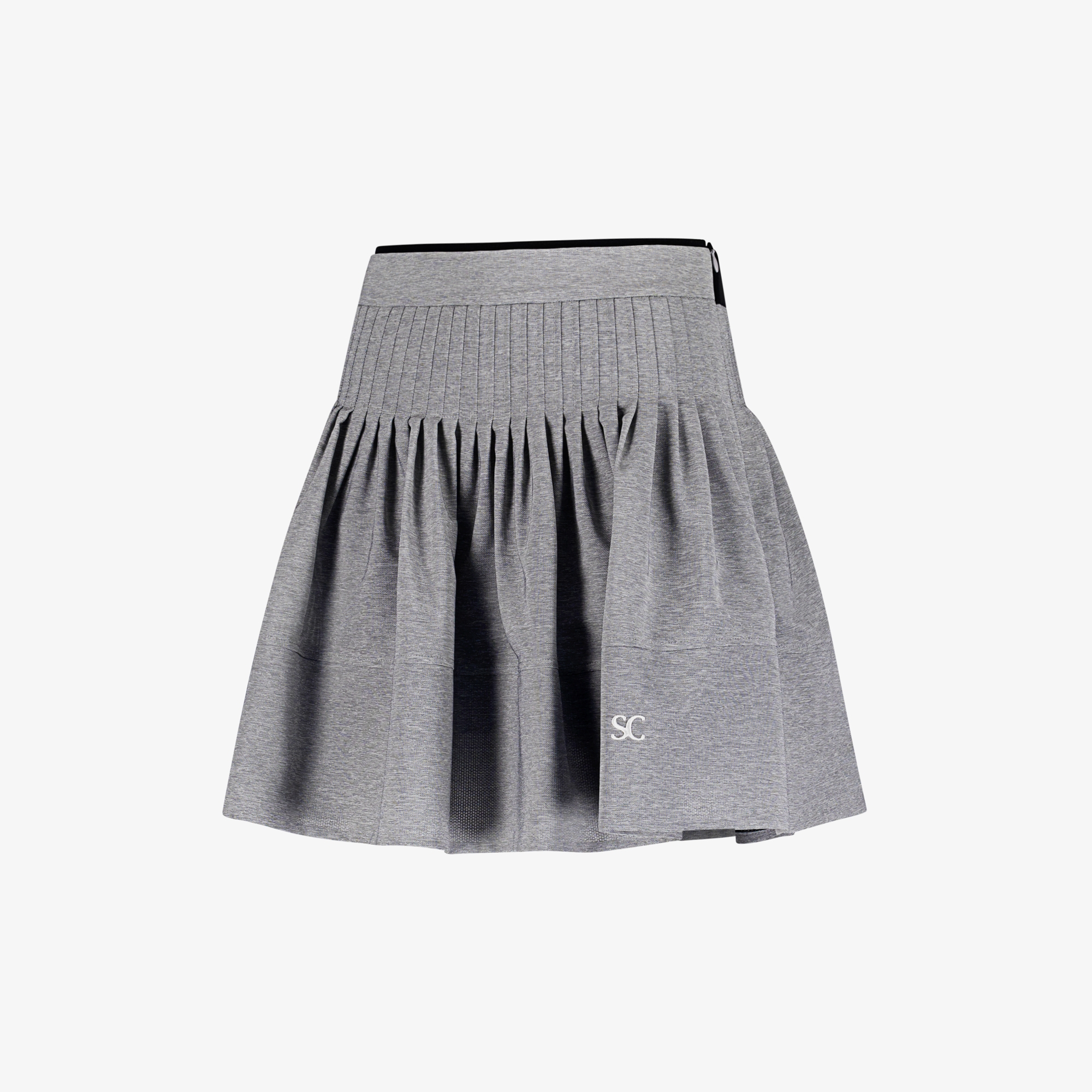 Pin-Tuck Flare Skirt_LG