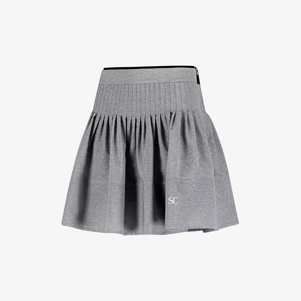 Pin-Tuck Flare Skirt_LG