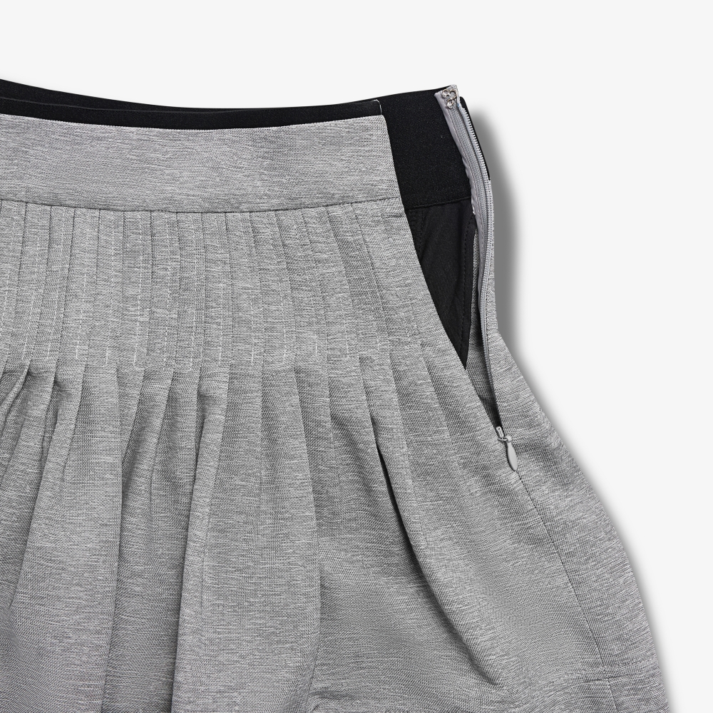 Pin-Tuck Flare Skirt_LG