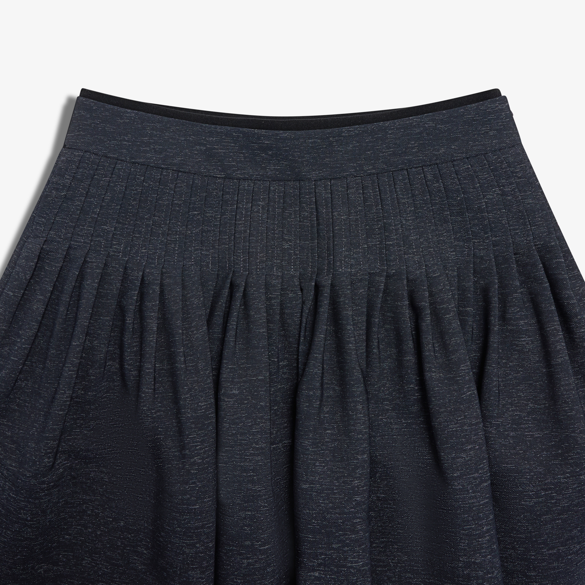 Pin-Tuck Flare Skirt_NA