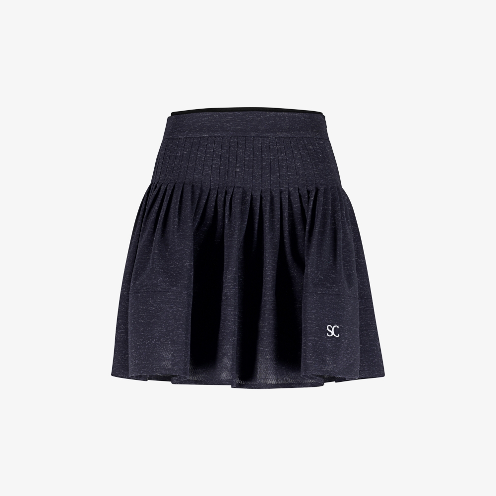 Pin-Tuck Flare Skirt_NA