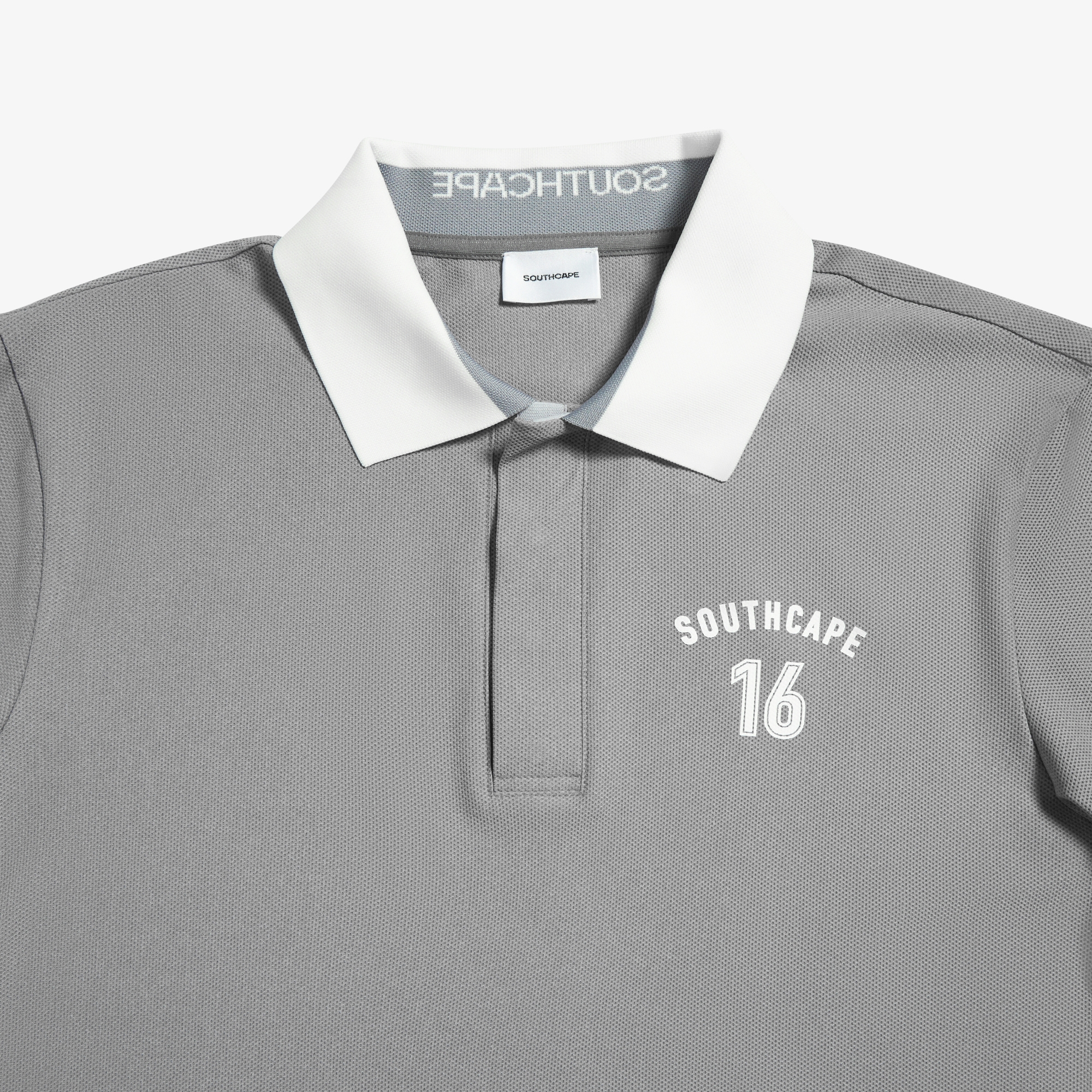 Mesh Tricot Collar T-Shirt_GY