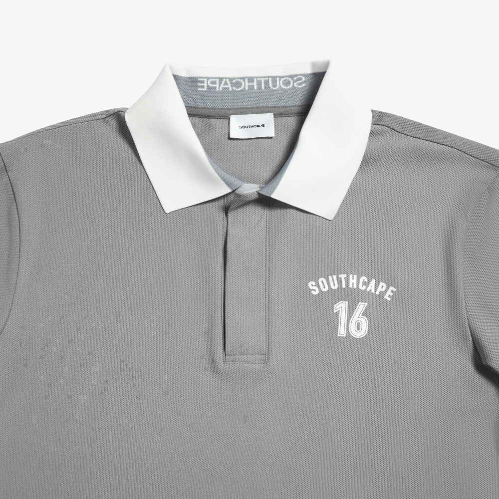 Mesh Tricot Collar T-Shirt_GY