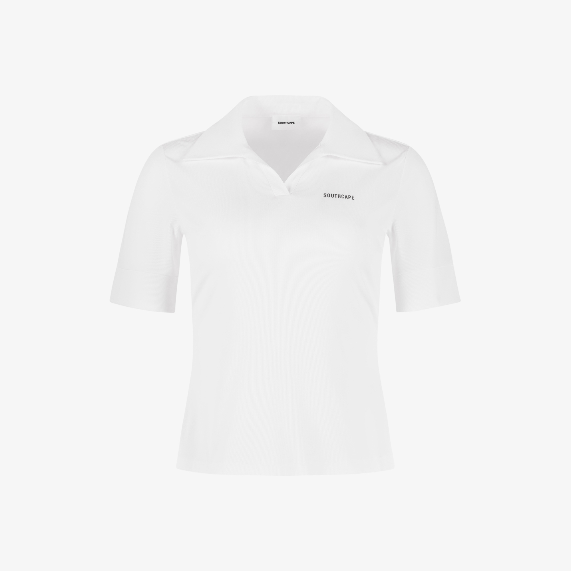 Open Collar Ribbed T-Shirt_WT