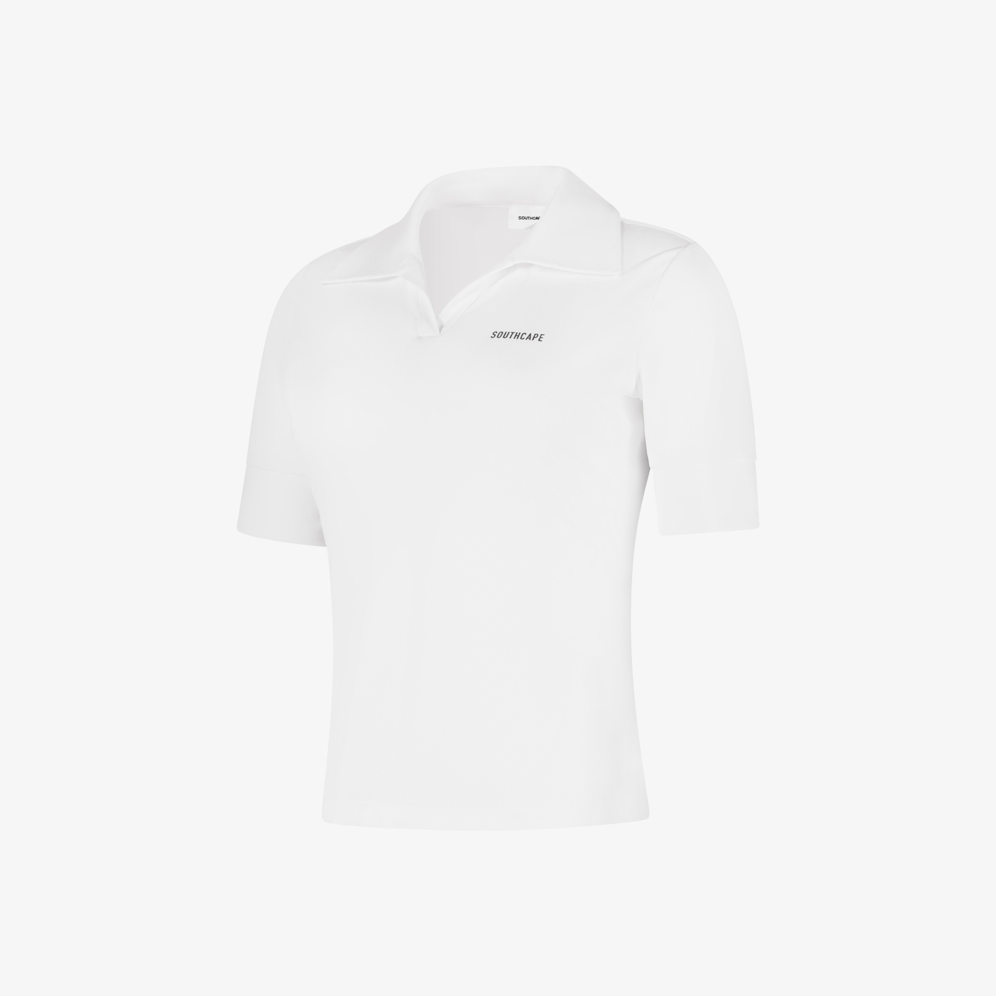 Open Collar Ribbed T-Shirt_WT