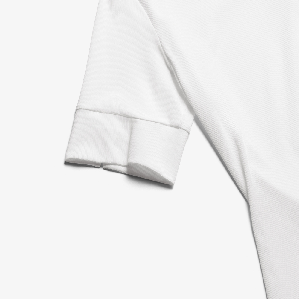 Open Collar Ribbed T-Shirt_WT