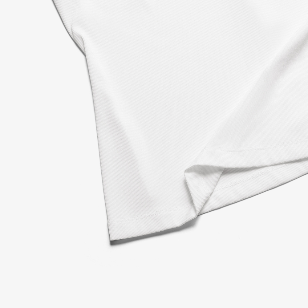 Open Collar Ribbed T-Shirt_WT