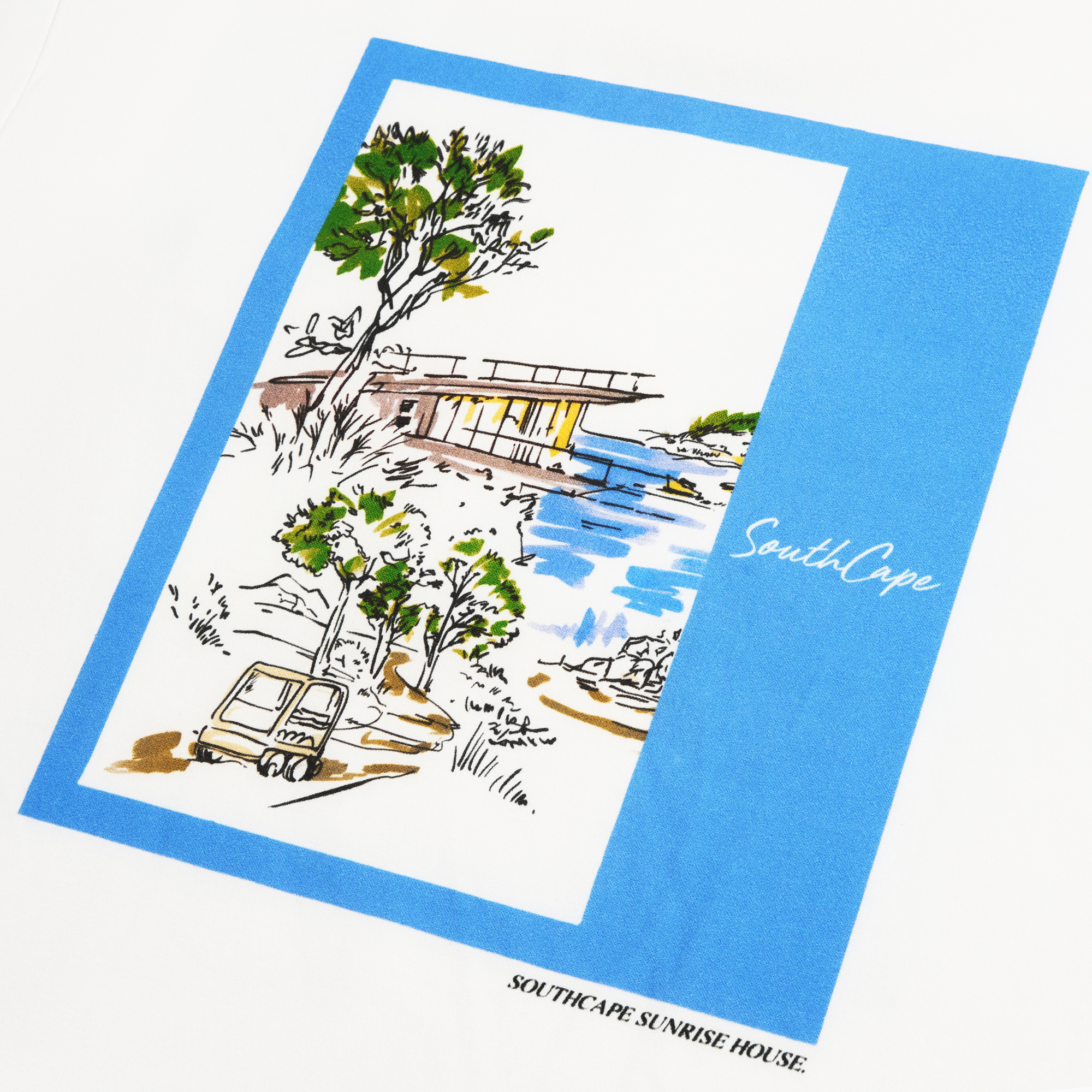 Sunrise House Pocket Short-Sleeved T-Shirt_WT