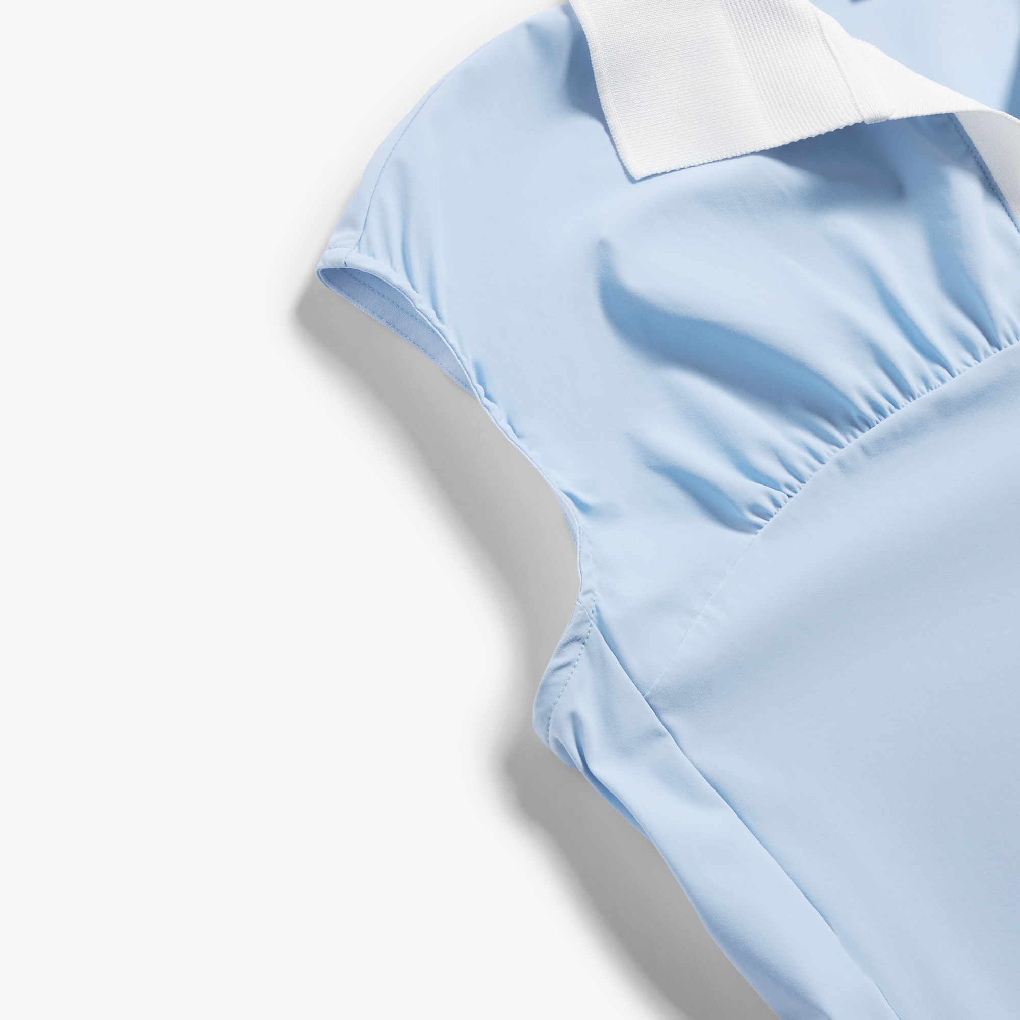 Open Collar Shirring Sleeveless_LB