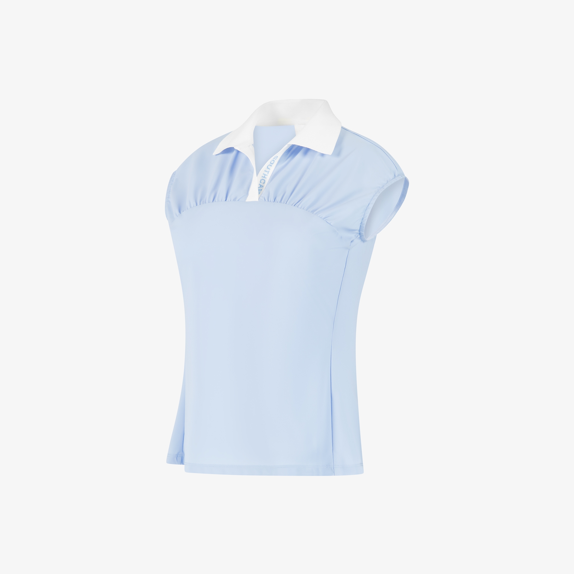 Open Collar Shirring Sleeveless_LB
