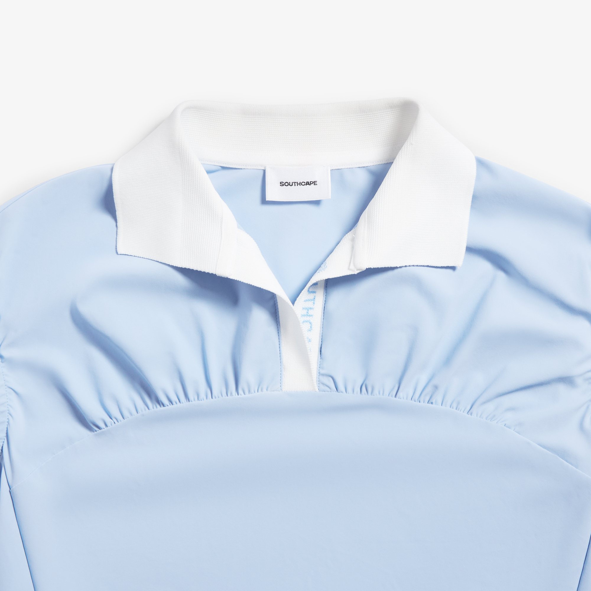 Open Collar Shirring Sleeveless_LB