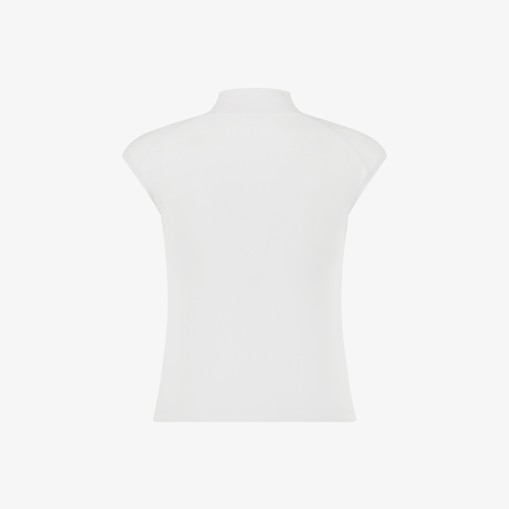 Half-Neck Ribbed Sleeveless_WT
