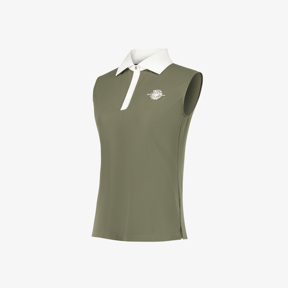 Seersucker Collar Sleeveless_KH