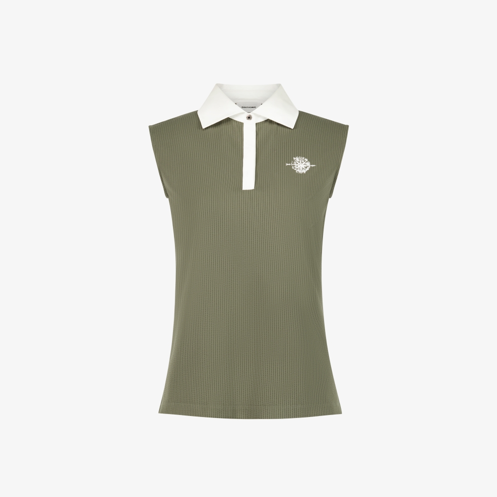 Seersucker Collar Sleeveless_KH