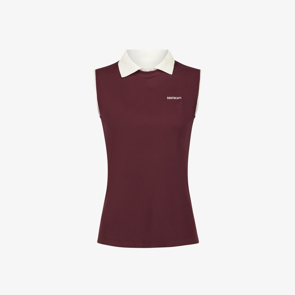 Contrast Collar Sleeveless_WN