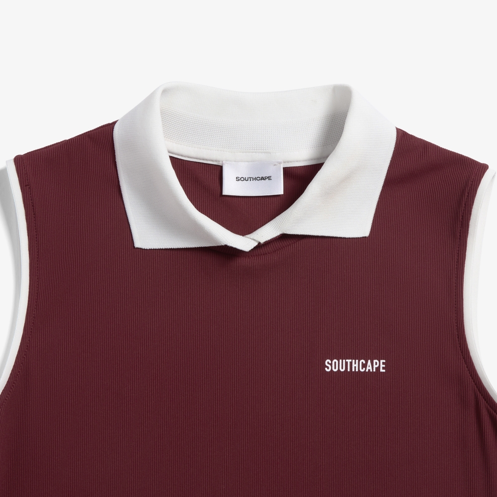 Contrast Collar Sleeveless_WN