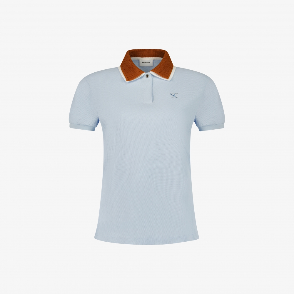 Contrast Layered Collar T-Shirt_LB