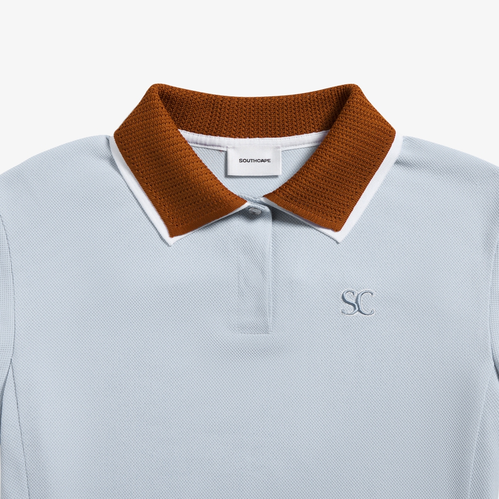 Contrast Layered Collar T-Shirt_LB