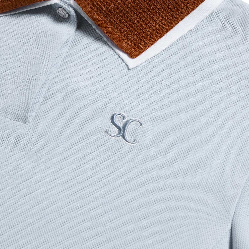 Contrast Layered Collar T-Shirt_LB