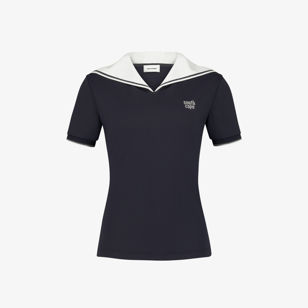 Contrast Sailor Collar T-Shirt_DA