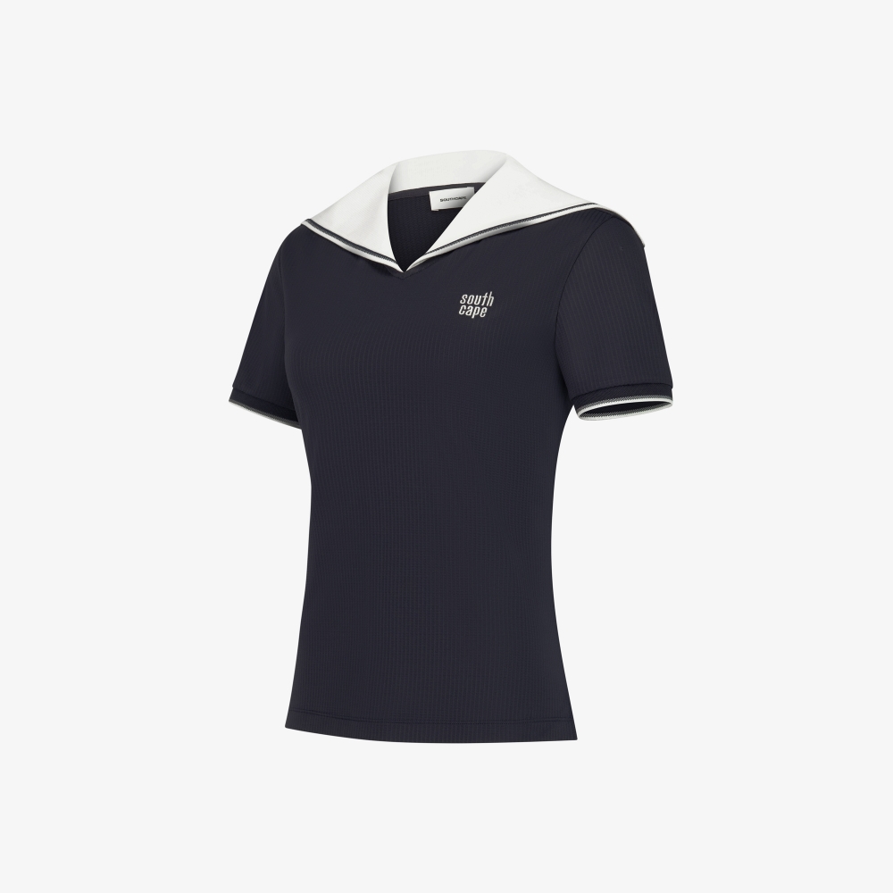 Contrast Sailor Collar T-Shirt_DA