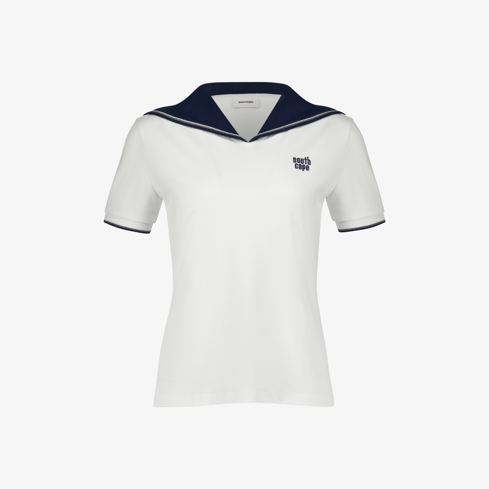 Contrast Sailor Collar T-Shirt_WT