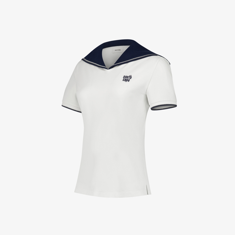 Contrast Sailor Collar T-Shirt_WT