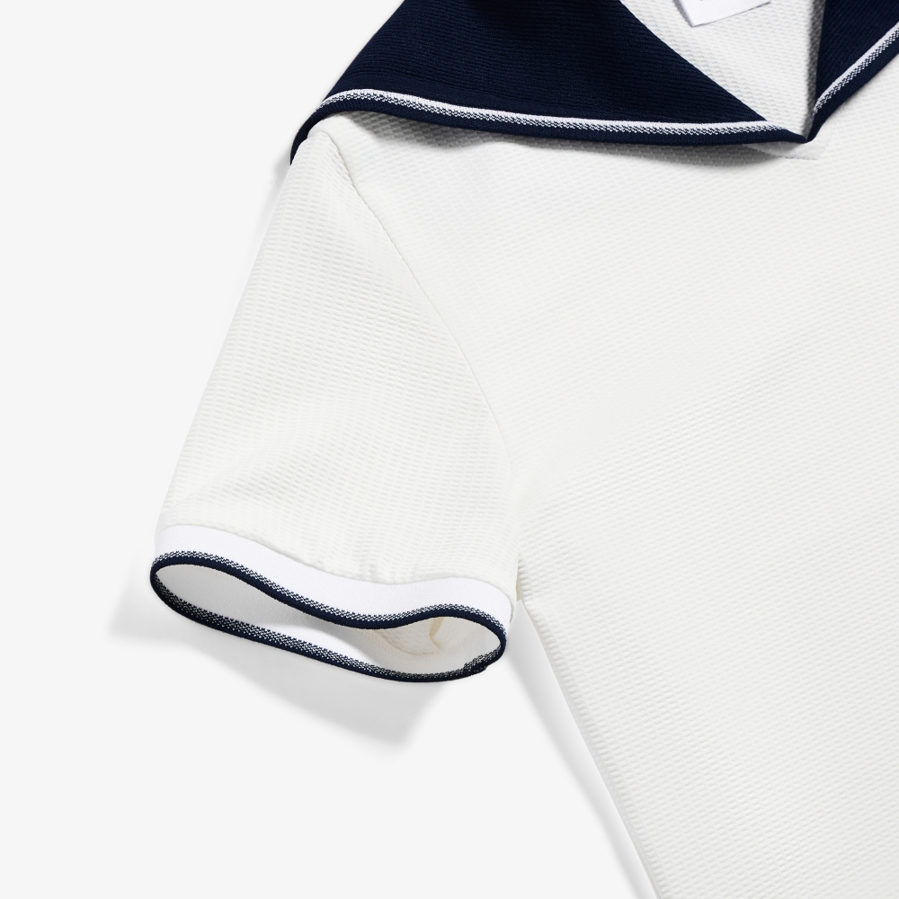 Contrast Sailor Collar T-Shirt_WT