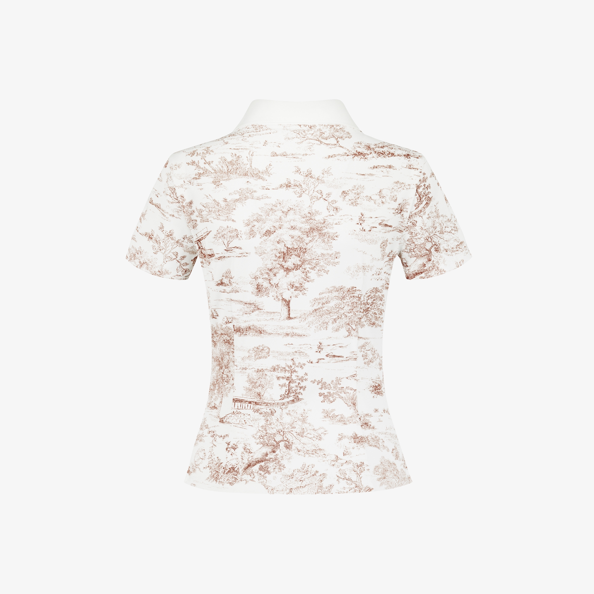 Namhae Heritage Print Open Collar T-Shirt_LW