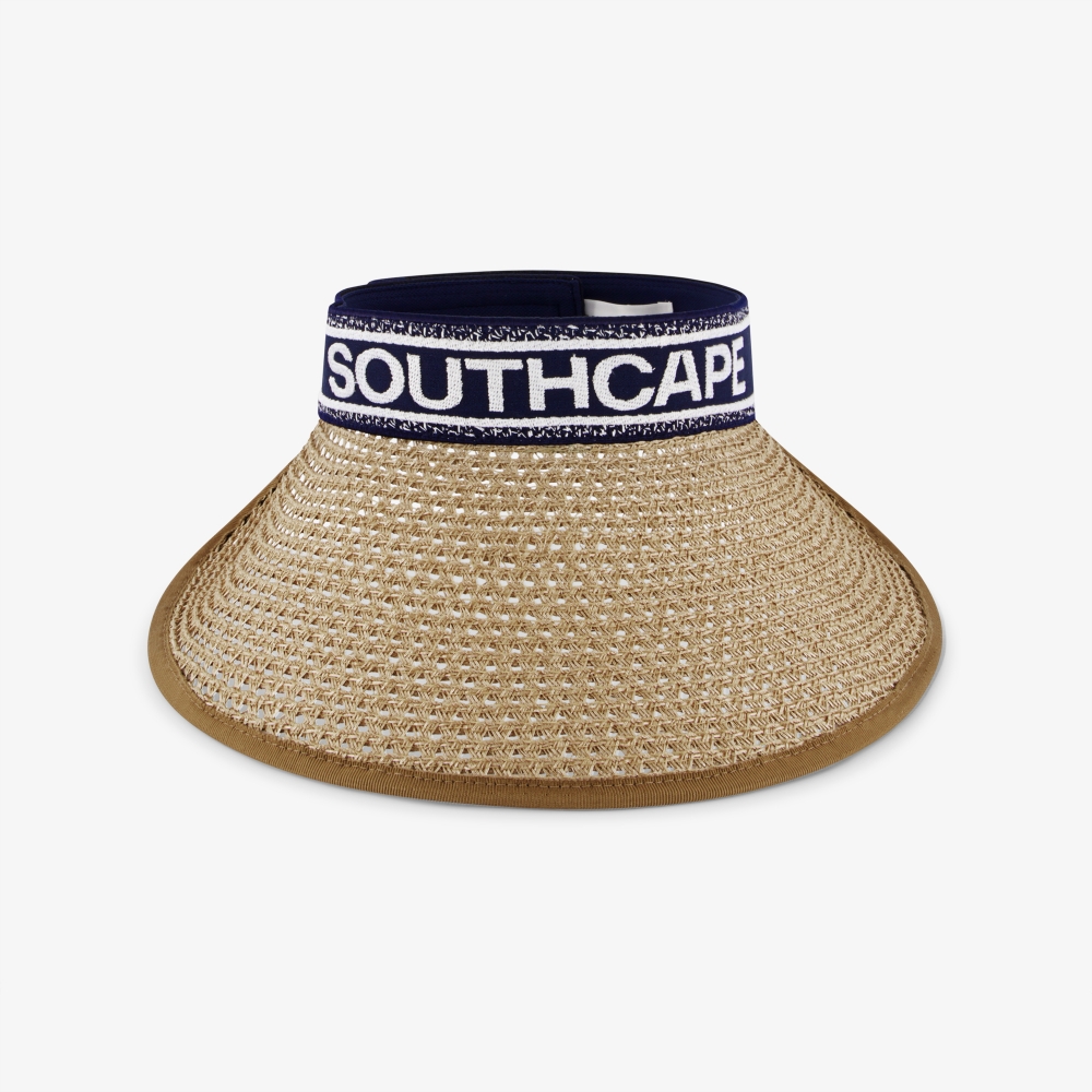 Wide-Brim Raffia Trim Visor_BE