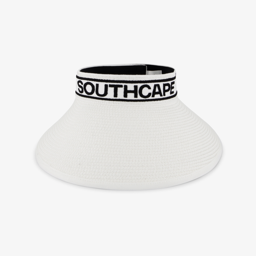 Wide-Brim Raffia Trim Visor_WT