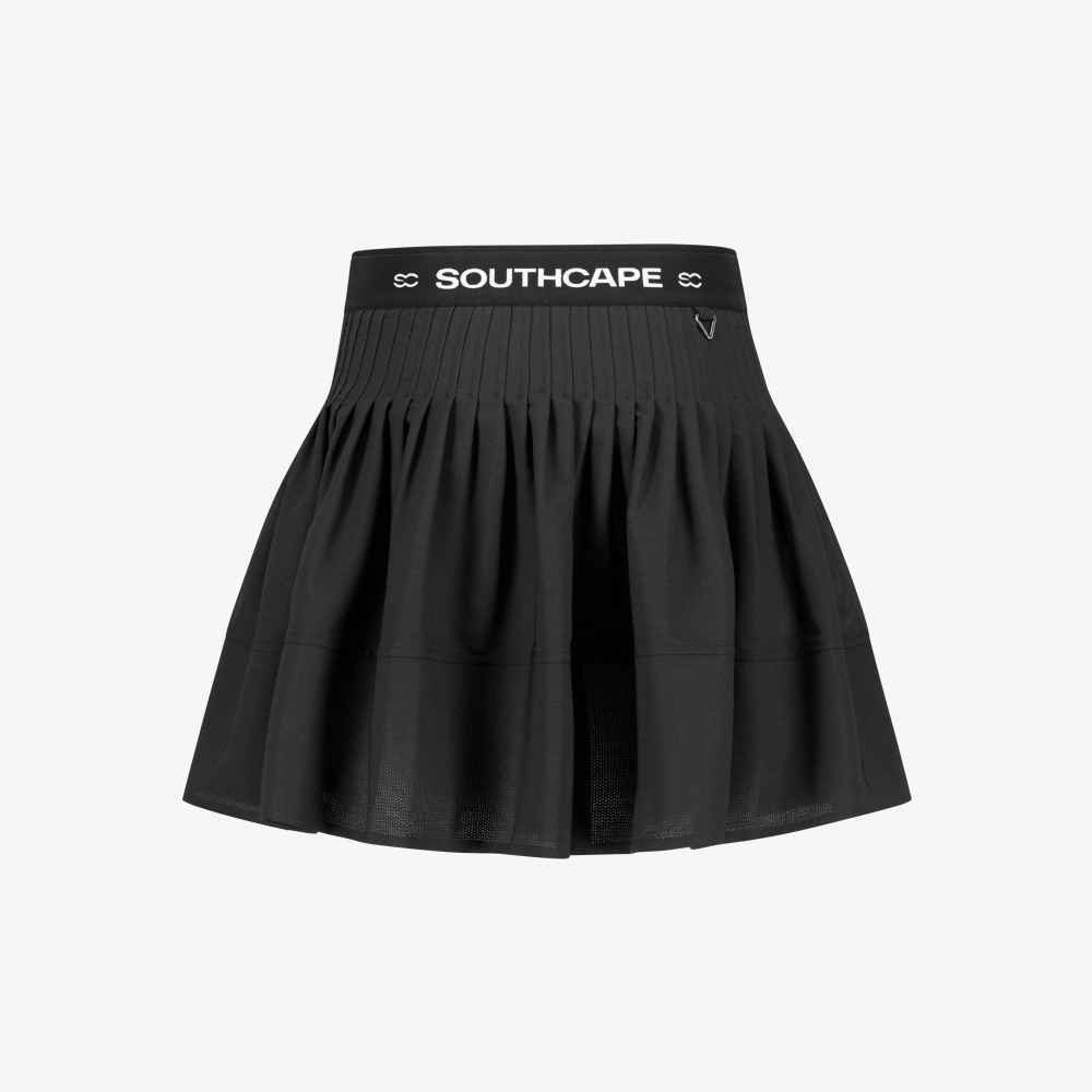 Pin-Tuck Flare Skirt_BK