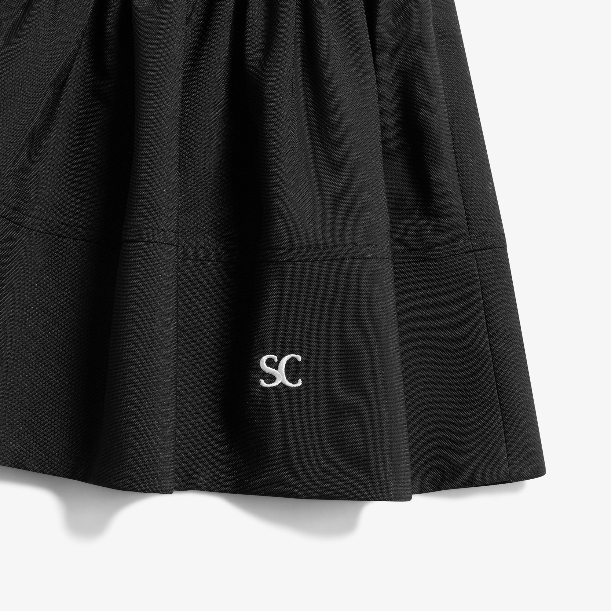 Pin-Tuck Flare Skirt_BK