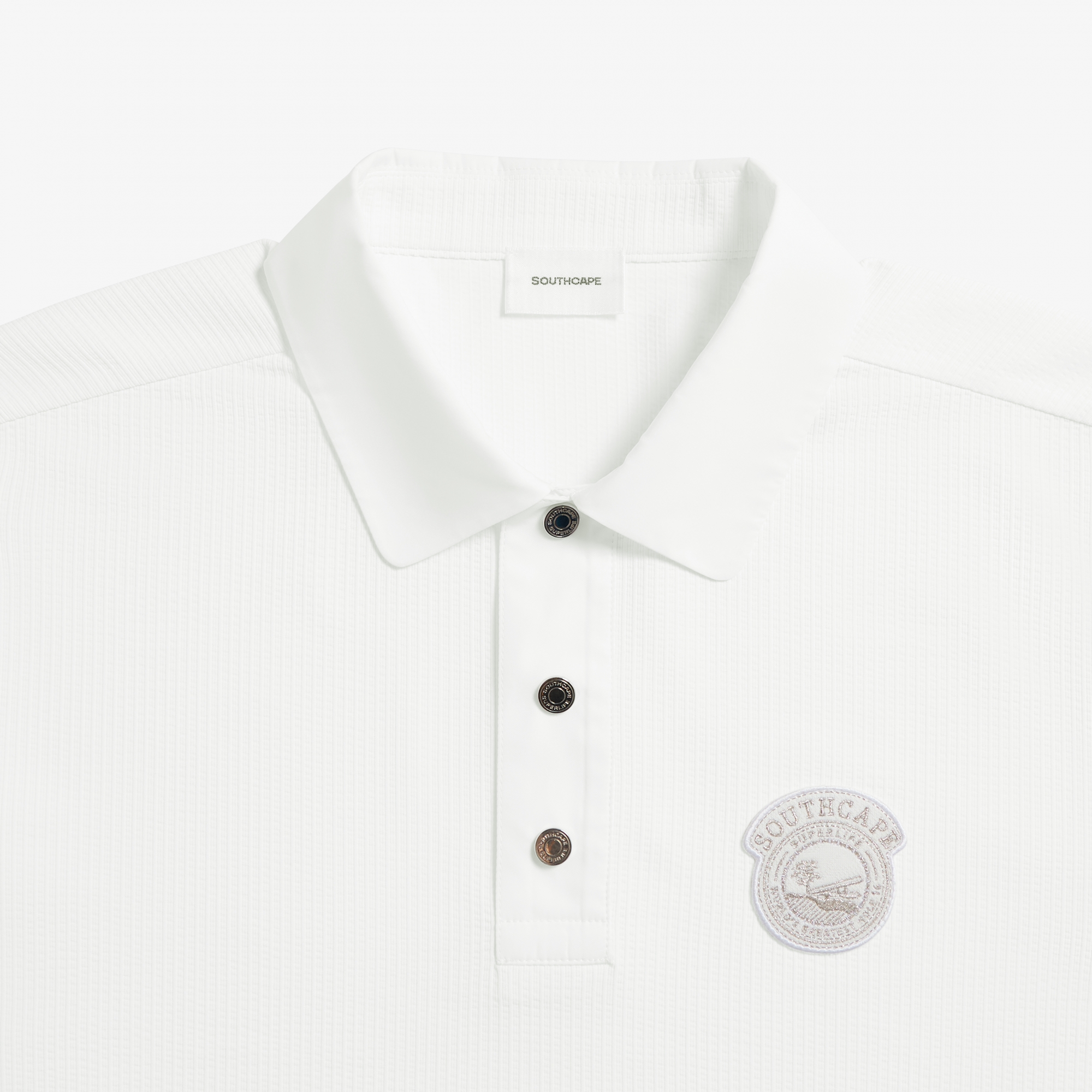 Seersucker Sunrise House Collar T-Shirt_WT