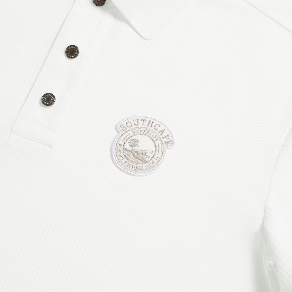 Seersucker Sunrise House Collar T-Shirt_WT