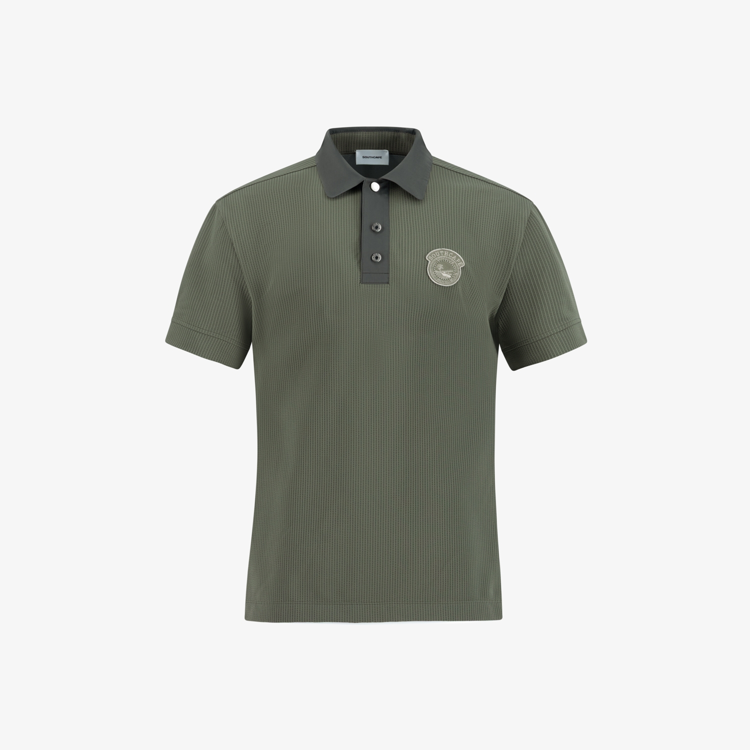 Seersucker Sunrise House Patch T-Shirt_KH