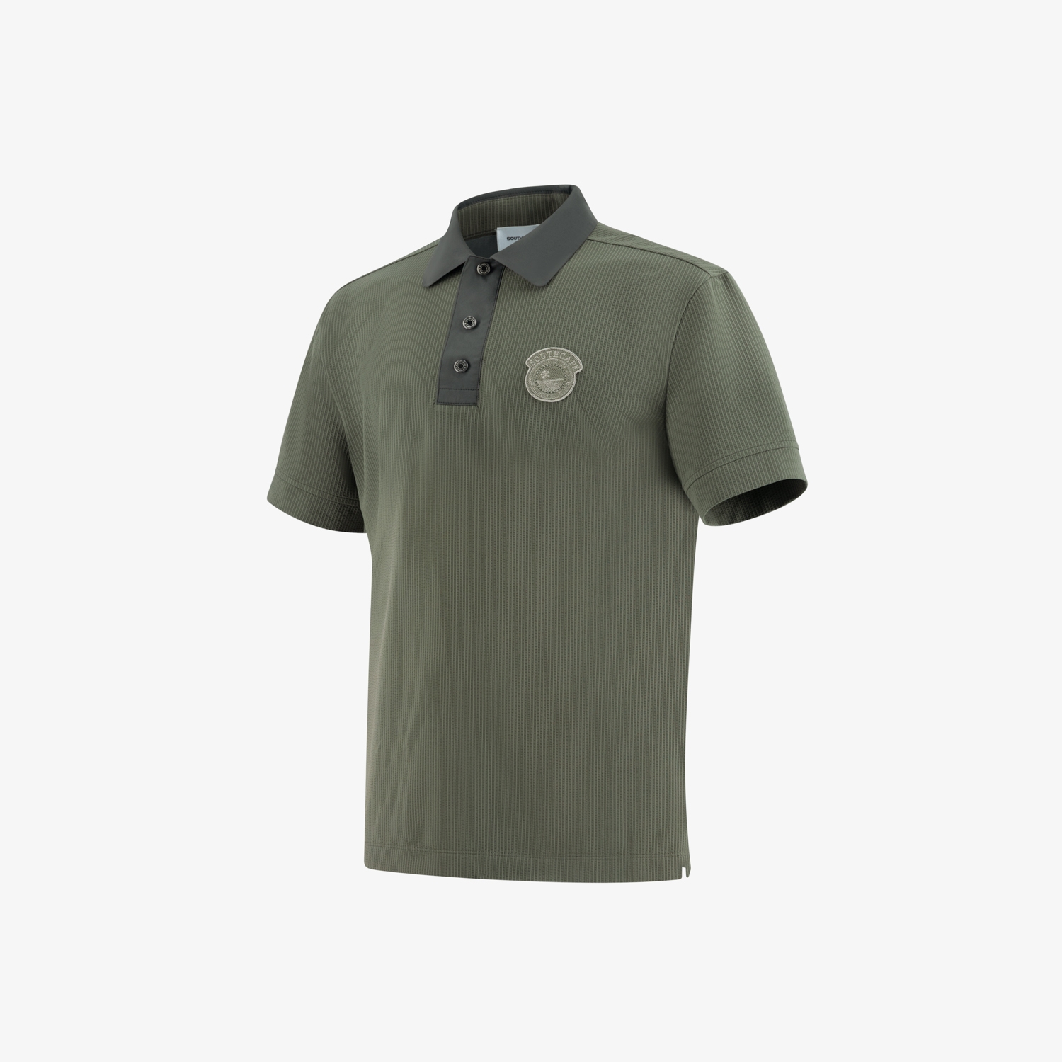 Seersucker Sunrise House Patch T-Shirt_KH