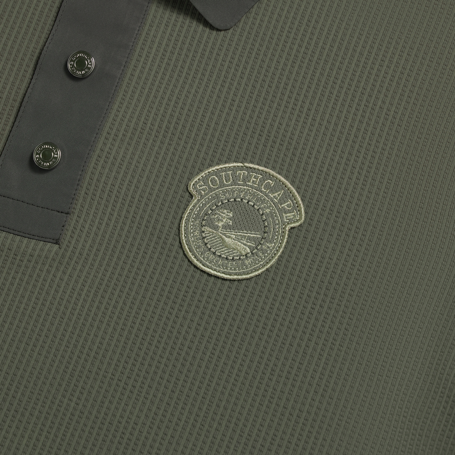 Seersucker Sunrise House Patch T-Shirt_KH