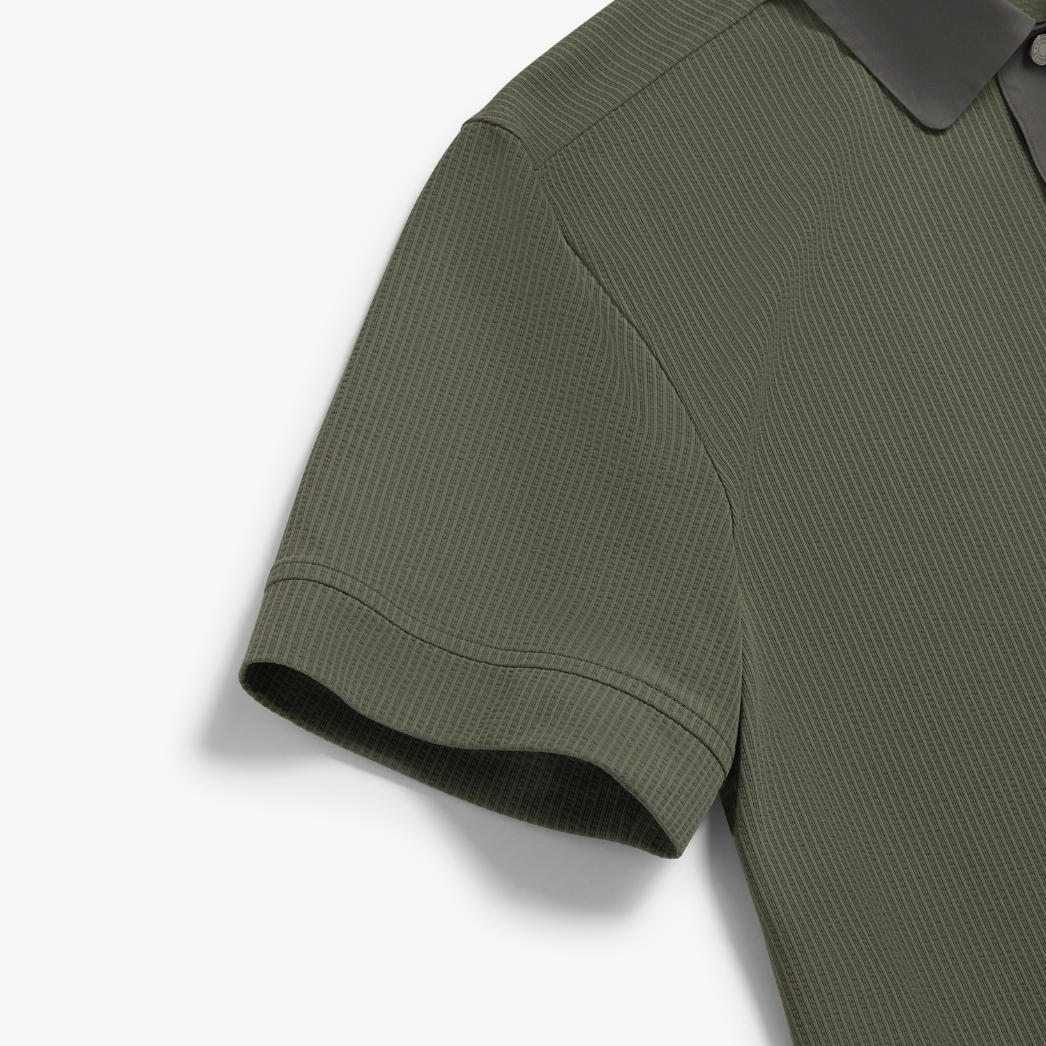 Seersucker Sunrise House Patch T-Shirt_KH