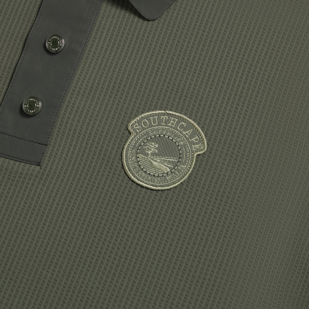 Seersucker Sunrise House Patch T-Shirt_KH