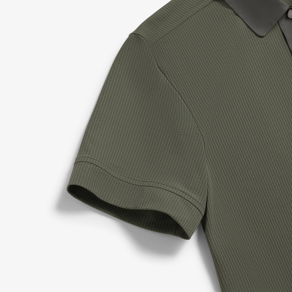 Seersucker Sunrise House Patch T-Shirt_KH