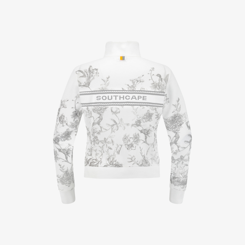 Blossom Mesh Zip-Up Jumper_WT