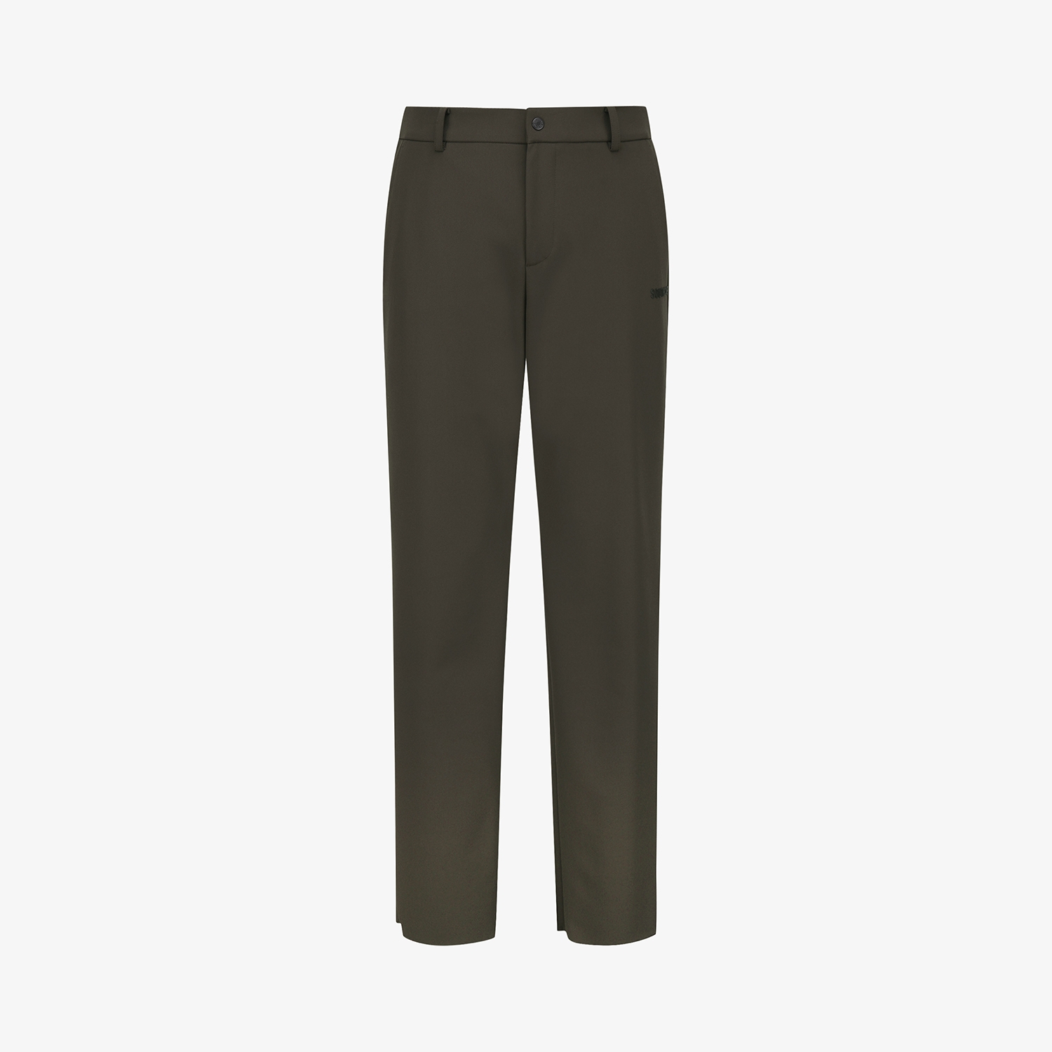 Leather Patch Regular Fit Pants_BR