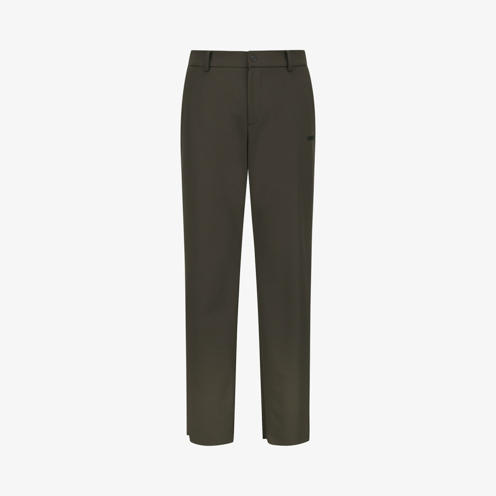 Leather Patch Regular Fit Pants_BR