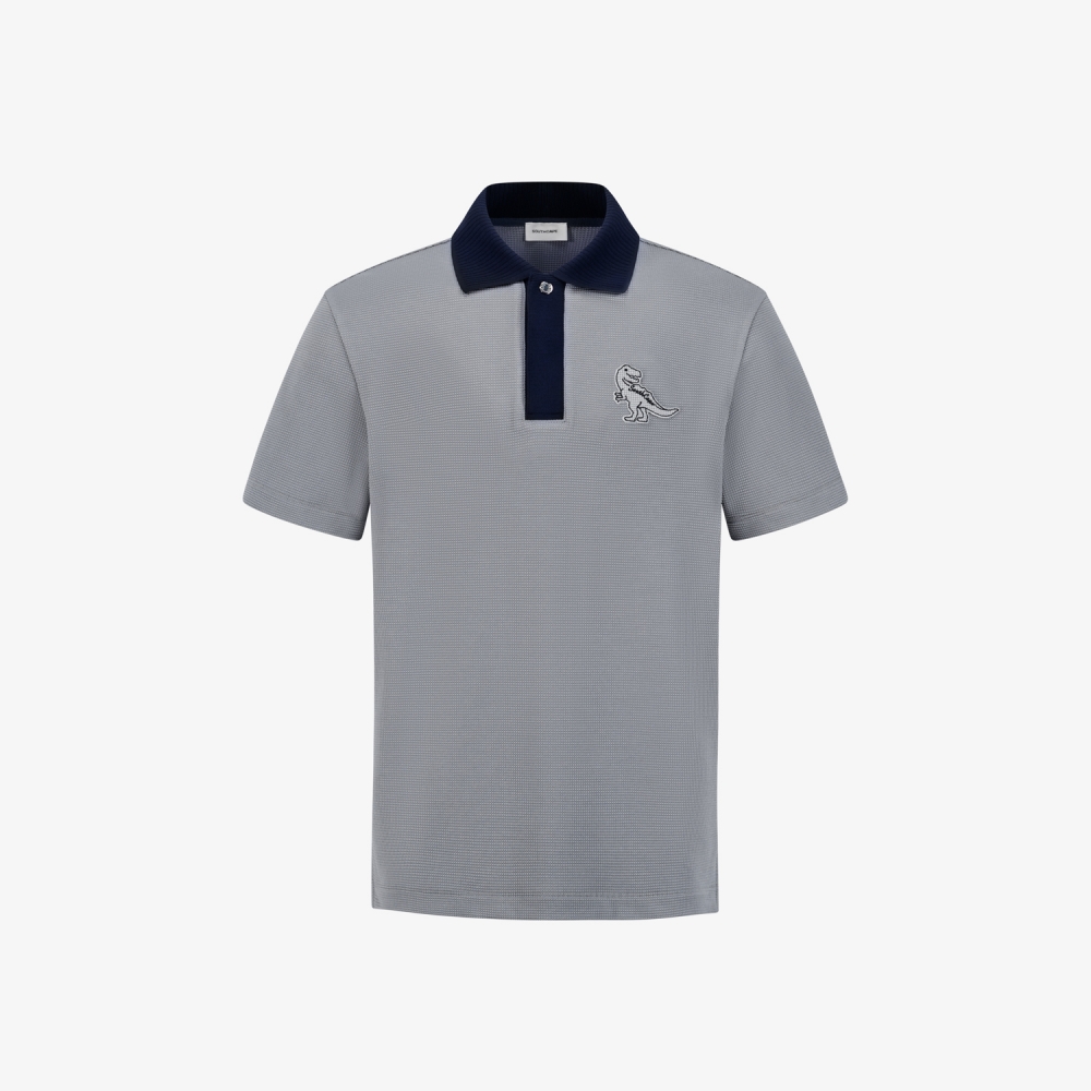 Buddy Embo Touch Color Collar T-shirt_GY